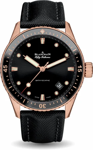 Blancpain Fifty Fathoms Bathyscaphe Sedna Gold / Black / Black Canvas 5000-36S30-B52 A